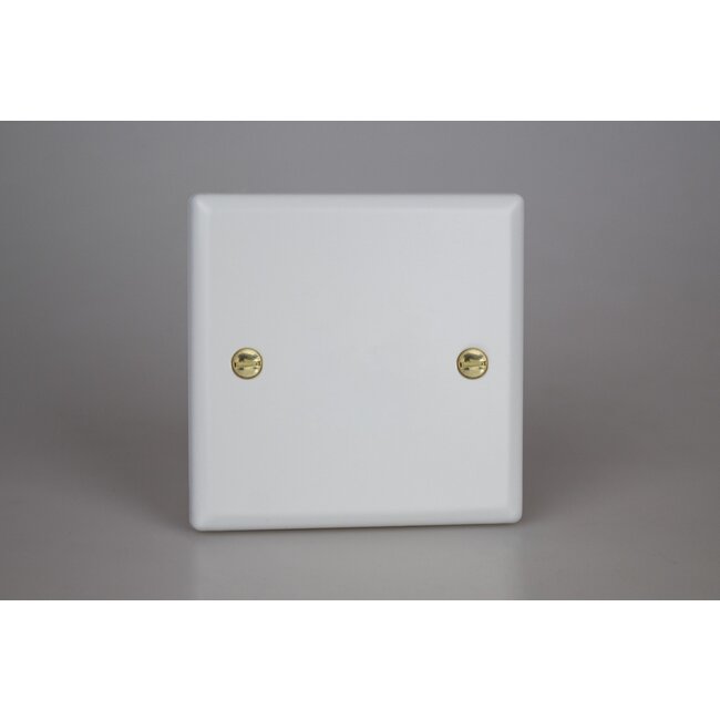 Varilight Vogue Single Blank Plate  Matt White