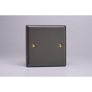 Varilight Vogue Single Blank Plate  Slate