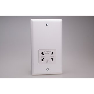 Varilight Urban Dual Voltage Shaver Socket 240V/115V 240V/115V White Chalk White White