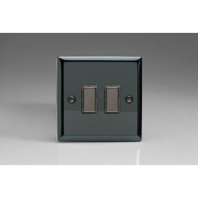 Varilight Classic 2-Gang Tactile Touch Control Dimming Supplementary Controller for use with Multi-Point (formerly Eclique2) Master on 2-Way Circuits V-Pro Multi-Point (formerly Eclique2) Iridium Iridium Buttons