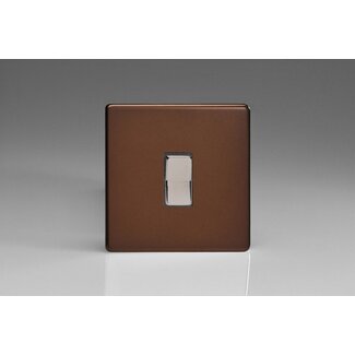 Varilight Screwless 1-Gang 10A 2-Way & Off Retractive Switch Decorative Mocha Iridium Button