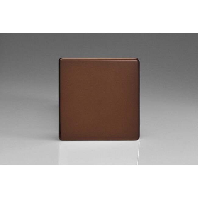 Varilight Screwless Single Blank Plate  Mocha