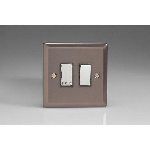 Varilight Classic 13A Switched Fused Spur with Metal Inserts Decorative Pewter Chrome Inserts Varilight Classic 13A Switched Fused Spur with Metal Inserts Decorative Pewter Chrome Inserts