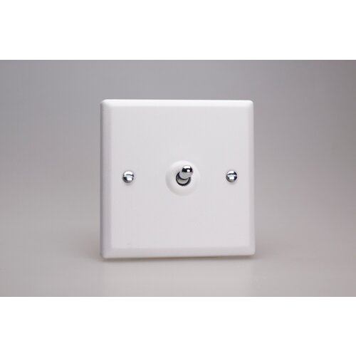 Varilight Urban 1-Gang 10A 1- or 2-Way Toggle Switch Chrome Chalk White Chrome Varilight Urban 1-Gang 10A 1- or 2-Way Toggle Switch Chrome Chalk White Chrome