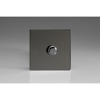 Varilight Screwless 1-Gang 2-Way Push-On/Off Rotary Dimmer 1 x 60-400W V-Dim Iridium Iridium Knob