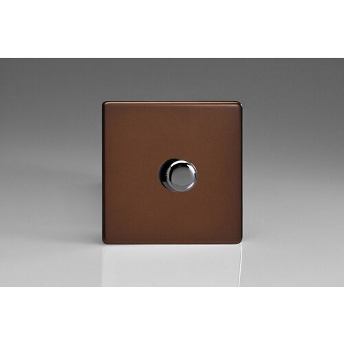 Varilight Screwless 1-Gang 2-Way Push-On/Off Rotary Dimmer 1 x 60-400W V-Dim Mocha Iridium Knob Varilight Screwless 1-Gang 2-Way Push-On/Off Rotary Dimmer 1 x 60-400W V-Dim Mocha Iridium Knob