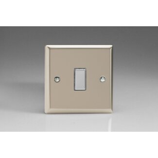 Varilight Classic 1-Gang Tactile Touch Control Dimming Supplementary Controller for use with Multi-Point (formerly Eclique2) Master on 2-Way Circuits V-Pro Multi-Point (formerly Eclique2) Satin Chrome Button