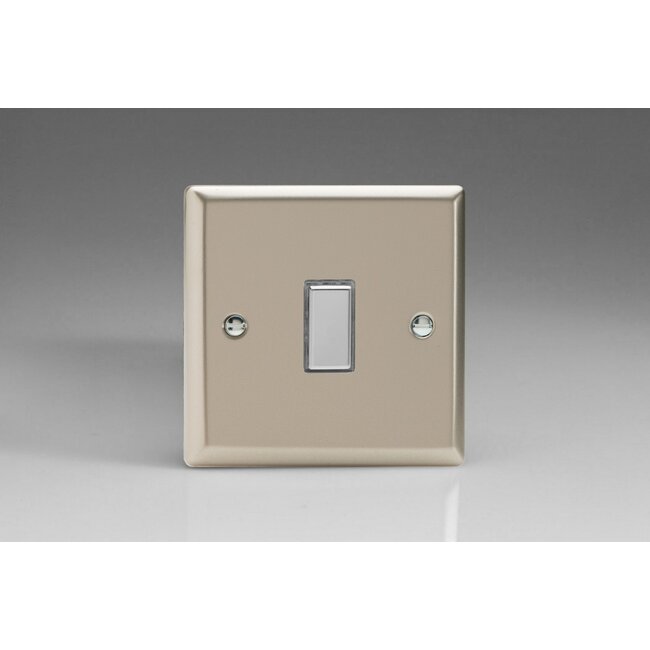 Varilight Classic 1-Gang Tactile Touch Control Dimming Supplementary Controller for use with Multi-Point (formerly Eclique2) Master on 2-Way Circuits V-Pro Multi-Point (formerly Eclique2) Satin Chrome Button