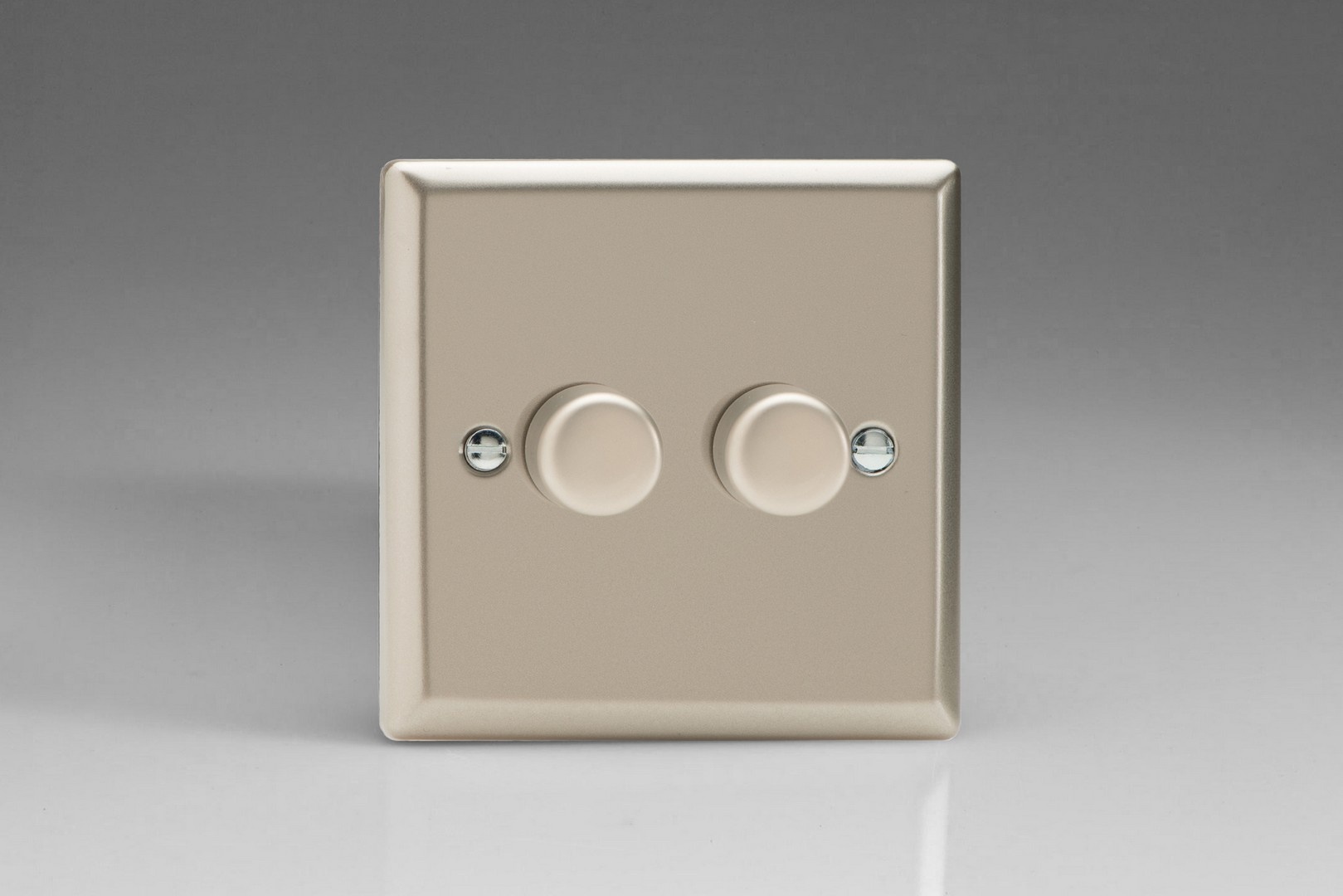 Varilight Classic 2-Gang 2-Way Push-On/Off Rotary LED Dimmer 2 x 0-120W ...