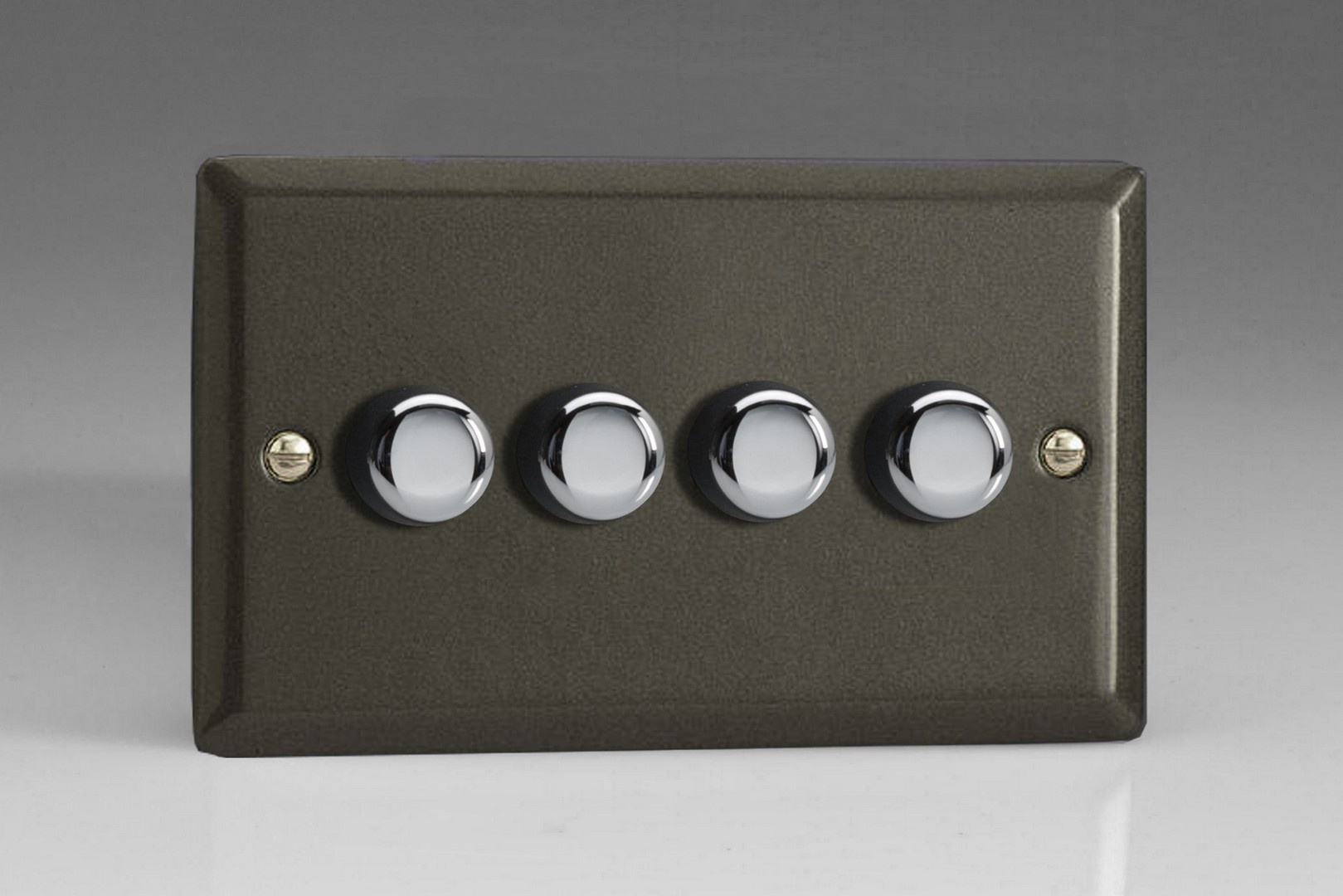 Varilight Classic 4-Gang 2-Way Push-On/Off Rotary LED Dimmer 4 x 0-120W ...