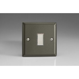 Varilight Classic 1-Gang Tactile Touch Control Dimming Supplementary Controller for use with Multi-Point (formerly Eclique2) Master on 2-Way Circuits V-Pro Multi-Point (formerly Eclique2) Graphite 21 Chrome Button