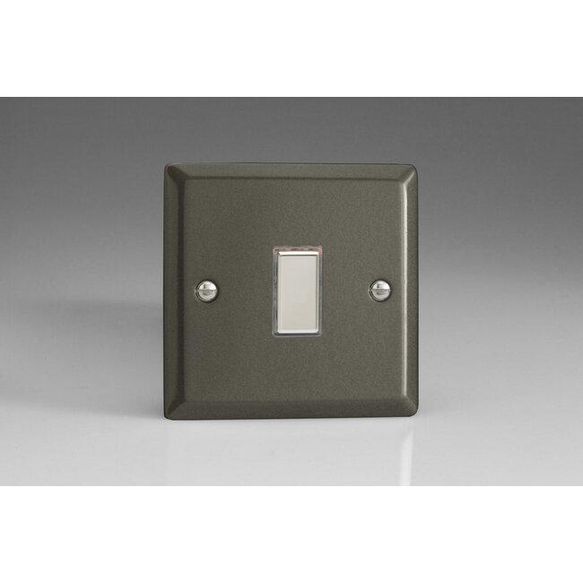 Varilight Classic 1-Gang Tactile Touch Control Dimming Supplementary Controller for use with Multi-Point (formerly Eclique2) Master on 2-Way Circuits V-Pro Multi-Point (formerly Eclique2) Graphite 21 Chrome Button