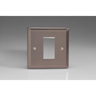 Varilight Classic DataGrid Plate (1 Grid Space)  Pewter