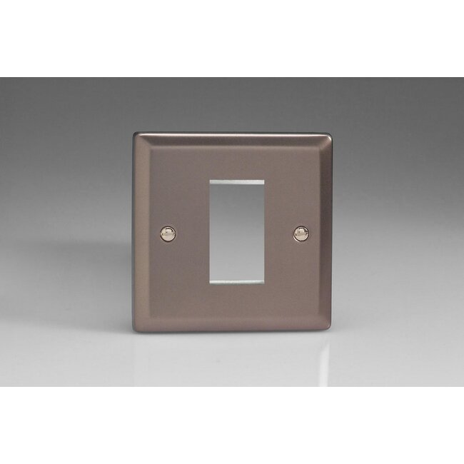 Varilight Classic DataGrid Plate (1 Grid Space)  Pewter