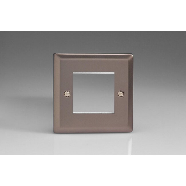 Varilight Classic DataGrid Plate (2 Grid Spaces)  Pewter