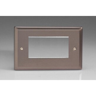 Varilight Classic DataGrid Twin Plate (4 Grid Spaces)  Pewter
