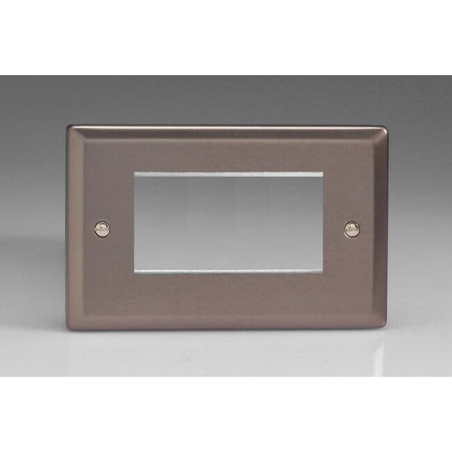 Varilight Classic DataGrid Twin Plate (4 Grid Spaces)  Pewter