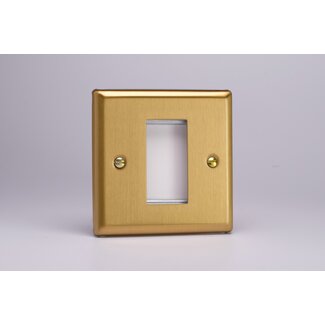 Varilight Classic DataGrid Plate (1 Grid Space)  Brushed Brass