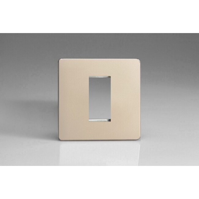 Varilight Screwless DataGrid Plate (1 Grid Space)  Satin