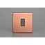 Varilight Urban Screwless 13A Unswitched Fused Spur with Metal Inserts Decorative Brushed Copper Iridium Inserts