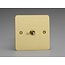 Varilight Ultraflat 1-Gang 10A Intermediate Toggle Switch Decorative Brushed Brass Brass Toggle