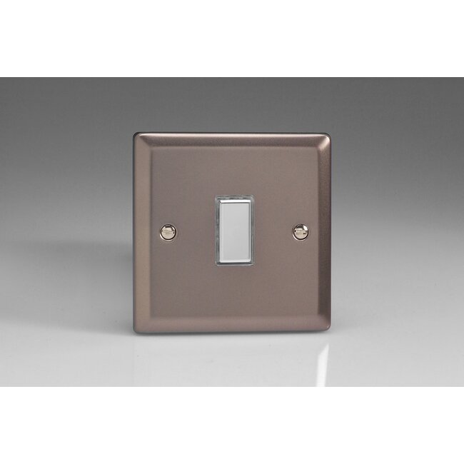 Varilight Classic 1-Gang Tactile Touch Control Dimming Supplementary Controller for use with Multi-Point (formerly Eclique2) Master on 2-Way Circuits V-Pro Multi-Point (formerly Eclique2) Pewter Chrome Button