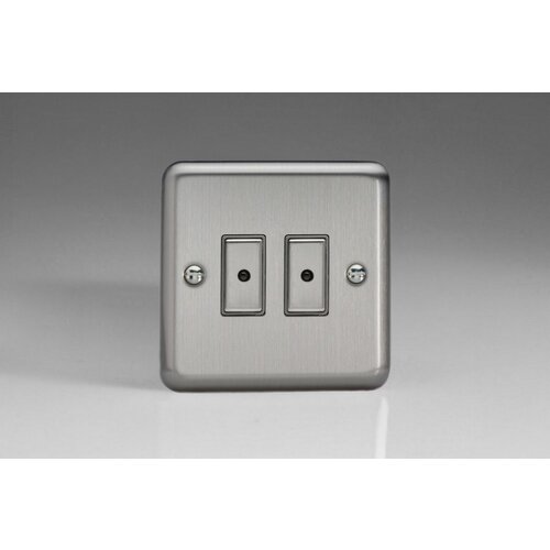 Varilight Classic 2-Gang 1-Way V-Pro Multi-Point Remote/Tactile Touch Control Master LED Dimmer 2 x 0-100W (1-10 LEDs) V-Pro Multi-Point Remote (formerly Eclique2) Matt Chrome Steel Buttons Varilight Classic 2-Gang 1-Way V-Pro Multi-Point Remote/Tactile Touch Control Master LED Dimmer 2 x 0-100W (1-10 LEDs) V-Pro Multi-Point Remote (formerly Eclique2) Matt Chrome Steel Buttons