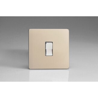 Varilight Screwless 1-Gang 10A 2-Way & Off Retractive Switch Decorative Satin Chrome Button