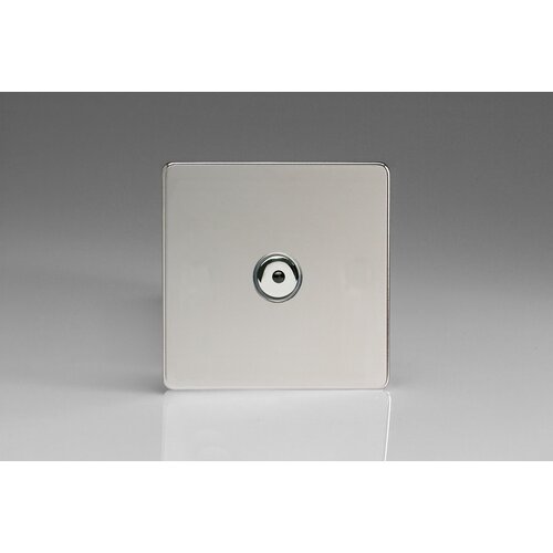 Varilight Screwless 1-Gang 1-Way Remote/Touch Control Master LED Dimmer 1 x 0-100W (1-10 LEDs) V-Pro IR Polished Chrome Chrome Button Varilight Screwless 1-Gang 1-Way Remote/Touch Control Master LED Dimmer 1 x 0-100W (1-10 LEDs) V-Pro IR Polished Chrome Chrome Button