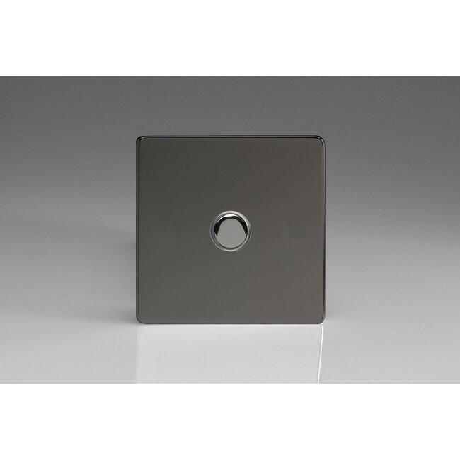 Varilight Screwless 1-Gang Tactile Touch Control Dimming Supplementary Controller for use with Master on 2-Way Circuits V-Pro IR Iridium Iridium Button