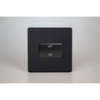 Varilight Urban Screwless 10A Fan Isolating Switch (3 Pole) Black Matt Black Black Insert