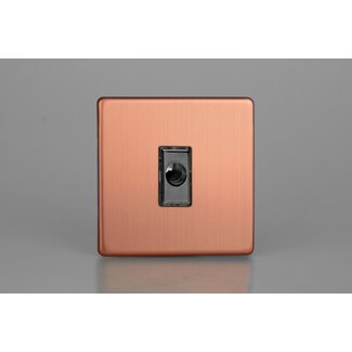 Varilight Urban Screwless 16A Flex Outlet Plate Decorative Brushed Copper Iridium Insert