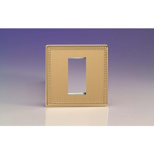 Varilight Jubilee DataGrid Plate (1 Grid Space) Brushed Brass Varilight Jubilee DataGrid Plate (1 Grid Space) Brushed Brass