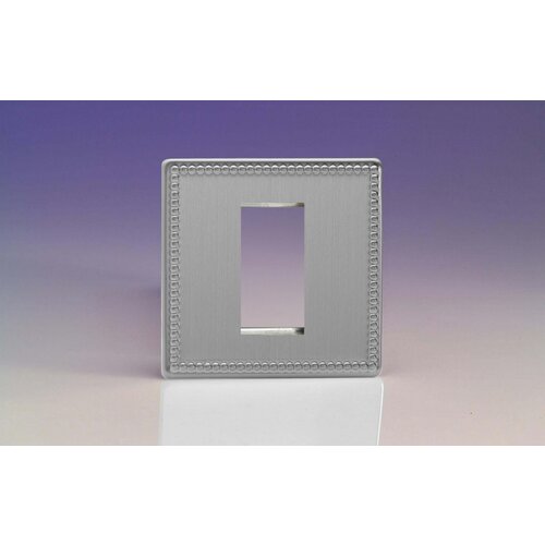 Varilight Jubilee DataGrid Plate (1 Grid Space) Brushed Steel Varilight Jubilee DataGrid Plate (1 Grid Space) Brushed Steel