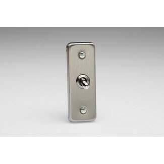 Varilight Classic 1-Gang 10A 1- or 2-Way Toggle Architrave Switch Decorative Matt Chrome Chrome Toggle