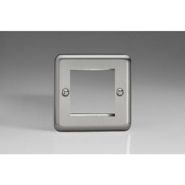 Varilight Classic DataGrid Plate (2 Grid Spaces)  Matt Chrome