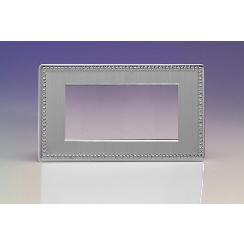 Varilight Jubilee DataGrid Twin Plate (4 Grid Spaces) Brushed Steel Varilight Jubilee DataGrid Twin Plate (4 Grid Spaces) Brushed Steel
