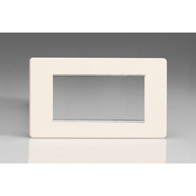 Varilight Screwless DataGrid Twin Plate (4 Grid Spaces)   Primed
