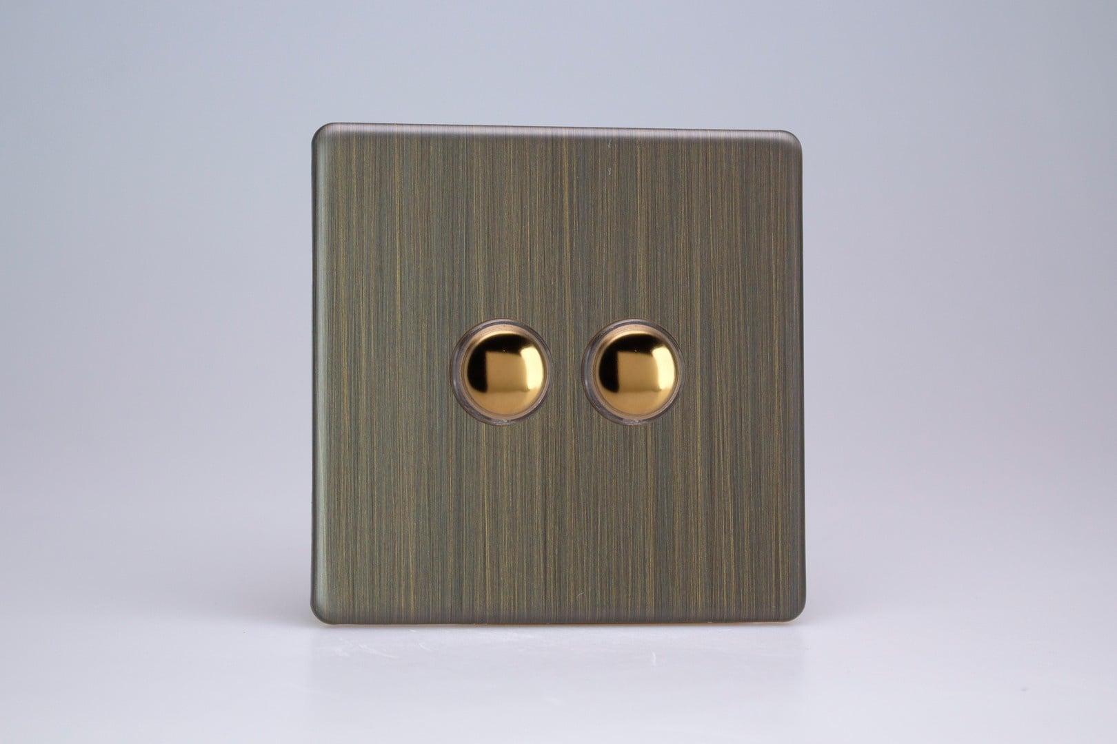 Varilight Urban Screwless 2-Gang 6A 1-Way Push-to-Make Momentary Switch ...