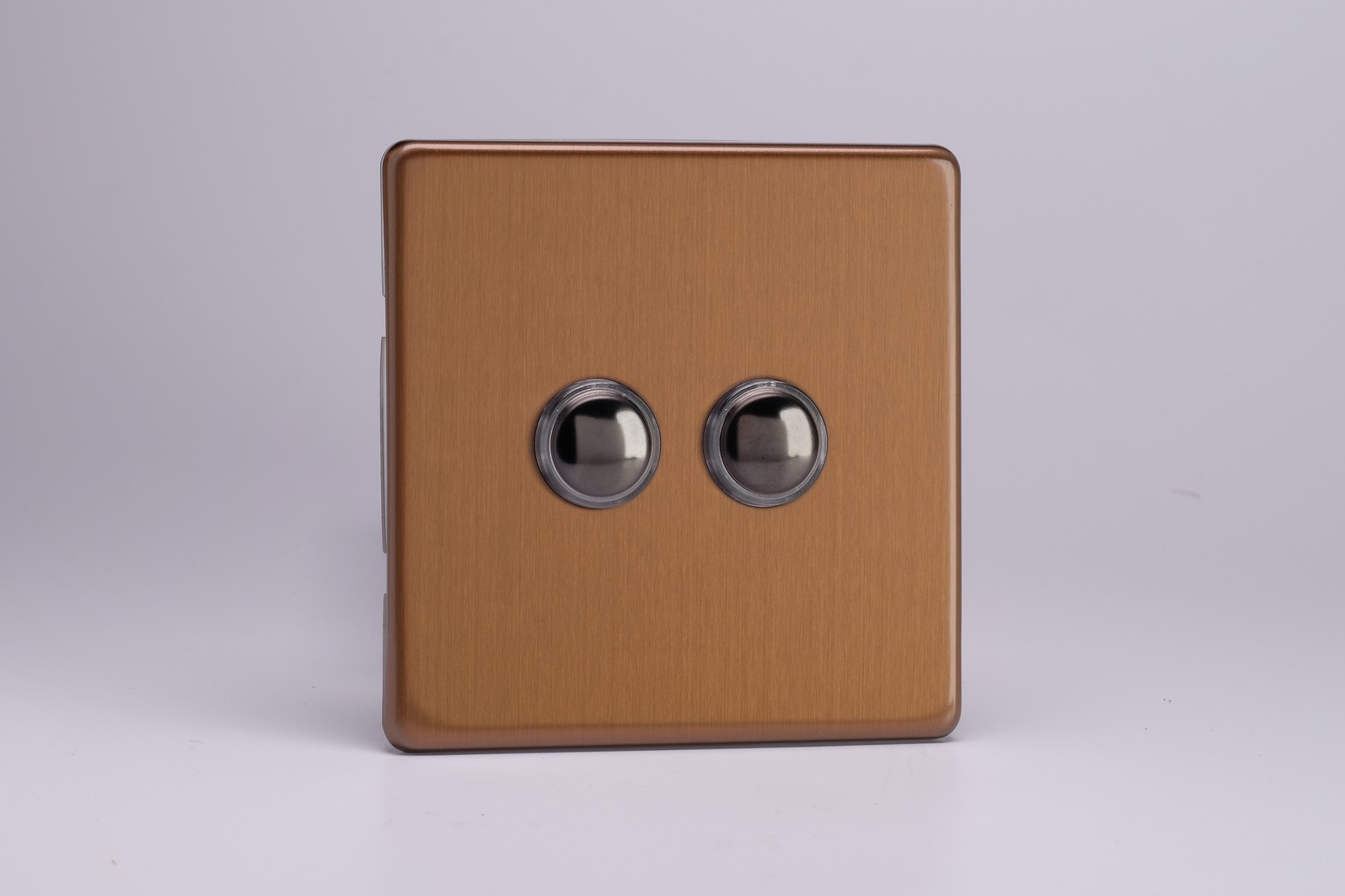 Varilight Urban Screwless 2-Gang 6A 1-Way Push-to-Make Momentary Switch ...