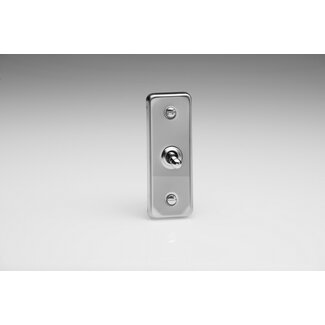 Varilight Classic 1-Gang 10A 1- or 2-Way Toggle Architrave Switch Decorative Mirror Chrome Chrome Toggle