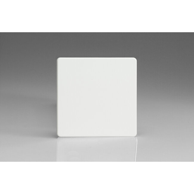 Varilight Screwless Single Blank Plate  Premium White