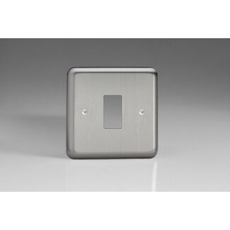 Varilight Classic  1-Gang Grid Plate (Single Plate) inc Yoke (formerly XSPG1)  Matt Chrome