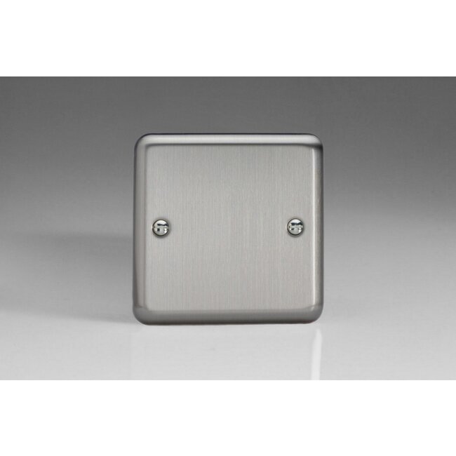 Varilight Classic Single Blank Plate  Matt Chrome