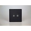 Varilight Screwless 2-Gang 6A 1-Way Push-to-Make Momentary Switch Decorative Matt Black Iridium Buttons