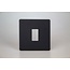 Varilight Urban Screwless 1-Gang Screwless PowerGrid Plate including Yoke (Single Plate)  Matt Black
