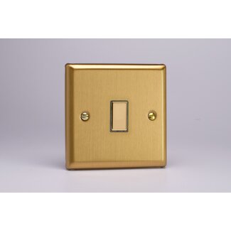 Varilight Classic 1-Gang Tactile Touch Control Dimming Supplementary Controller for use with Multi-Point (formerly Eclique2) Master on 2-Way Circuits V-Pro Multi-Point (formerly Eclique2) Brushed Brass Brass Button