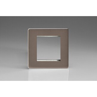 Varilight Screwless DataGrid Plate (2 Grid Spaces)  Pewter