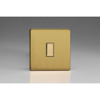Varilight Screwless 1-Gang Tactile Touch Control Dimming Supplementary Controller for use with Multi-Point (formerly Eclique2) Master on 2-Way Circuits V-Pro Multi-Point (formerly Eclique2) Brushed Brass Brass Button