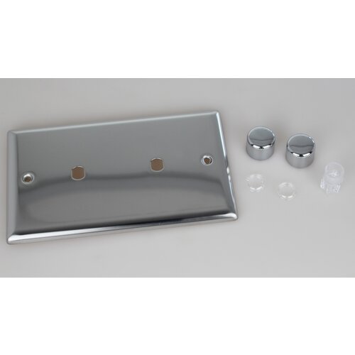 Varilight Classic 2-Gang Matrix Kit For Rotary Dimmers (Twin Plate) Matrix Mirror Chrome Chrome Knob Varilight Classic 2-Gang Matrix Kit For Rotary Dimmers (Twin Plate) Matrix Mirror Chrome Chrome Knob